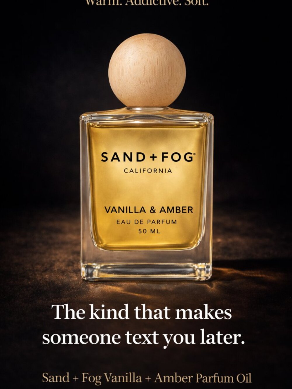 Sand + Fog Vanilla + Amber Parfum Oil Rollerball | Warm Clean Girl Energy - NEW
